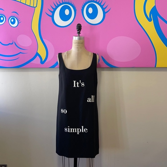 Moschino Couture It's All So Simple Black Dress